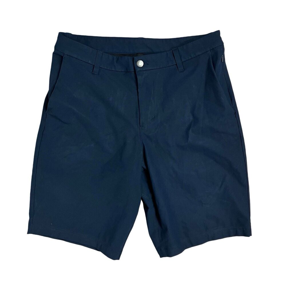Lululemon Commission Shorts Men 31 Blue Relaxed Warpstreme ABC Chino *READ* - Picture 6 of 6
